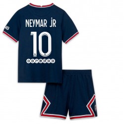 Camisola Paris Saint-Germain Neymar Jr 10 Criança Equipamento Primeiro 2021-2022 Manga Curta